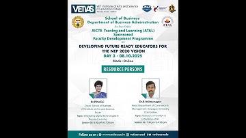 Developing Future-Ready Educators for the NEP 2020 Vision | Day 3 | VET IAS