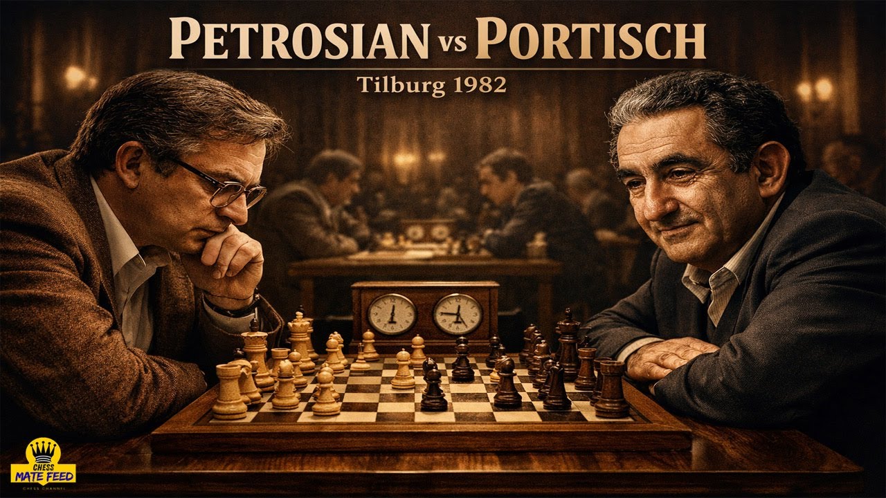 Lajos Portisch vs Tigran Petrosian♟️Tilburg Interpolis 1982 - Classic Positional Battle