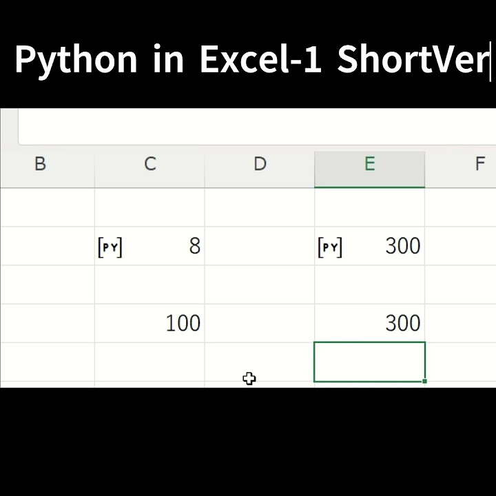 Python in excel 1 shortver youtube