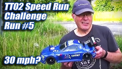 Tamiya TT02 Speed Test Challenge Run 5: Brushed 14T LRP Motor @poorboysrc