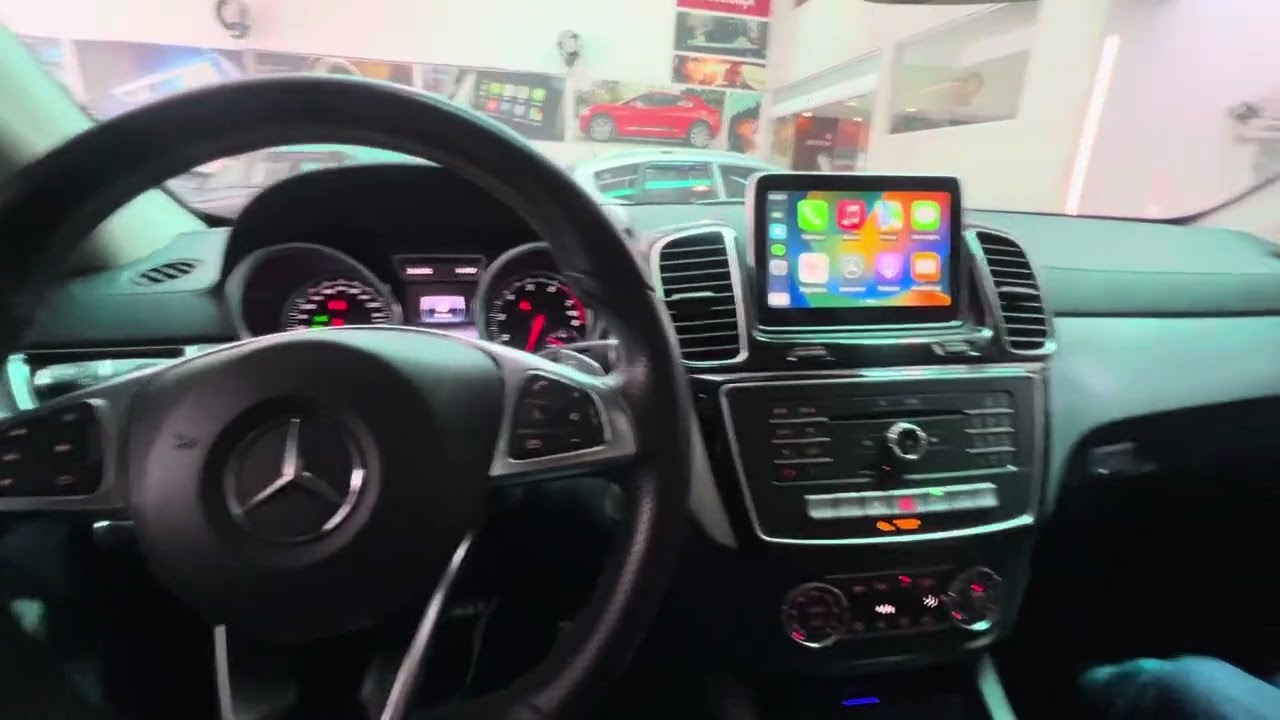 Mercedes GLE 2015 - Instalação CarPlay conexão sem fio + Carregador de indução - ArtsomAuto