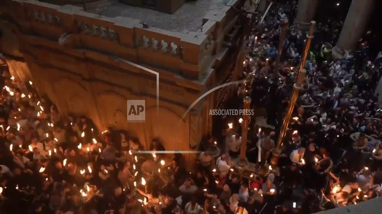 Thousands of Christians gather in Jerusalem's Church of the Holy Sepulcher for Holy Fire ceremony