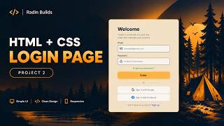 Full Glassmorphism Login Page with HTML & CSS News