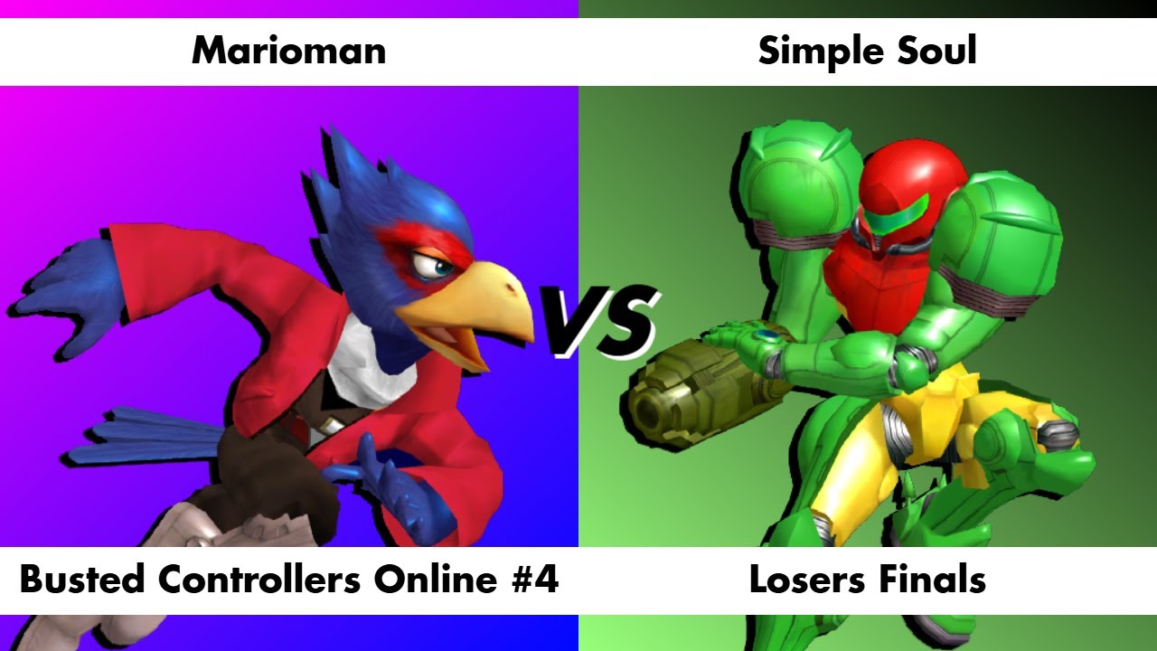 Busted Controllers Online #4 - LF - Marioman (Falco) vs Simple Soul (Samus)