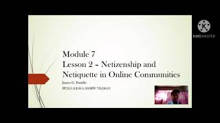 Module 7 Lesson 2 Netizenship and Netiquette in Online Communities
