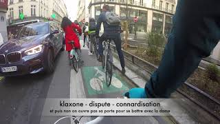 Vélo à Paris - compilation incivilités (constatées) à Paris à vélo