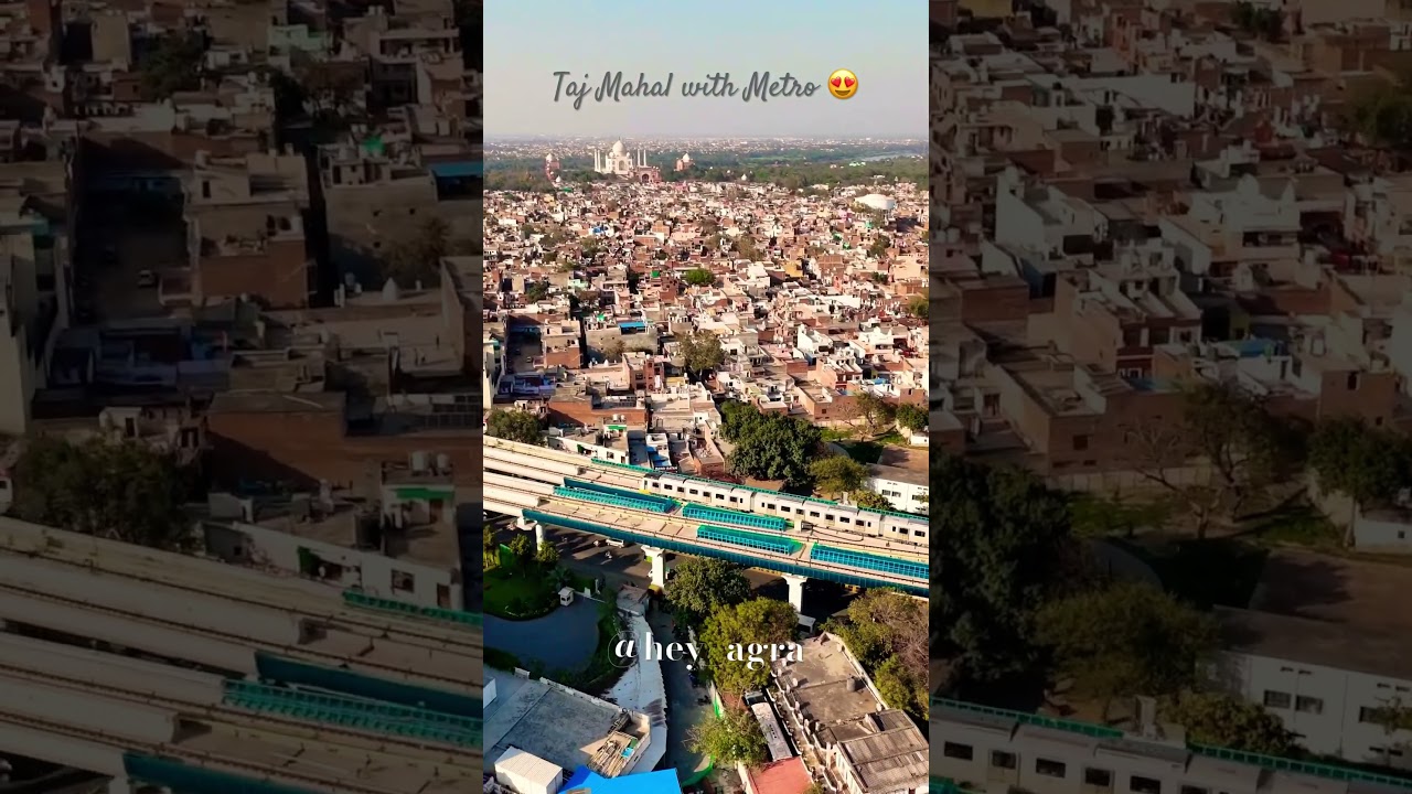 TajMahal With Agra’s Metro😍 | Metro in Agra Now | Drone Shoot 