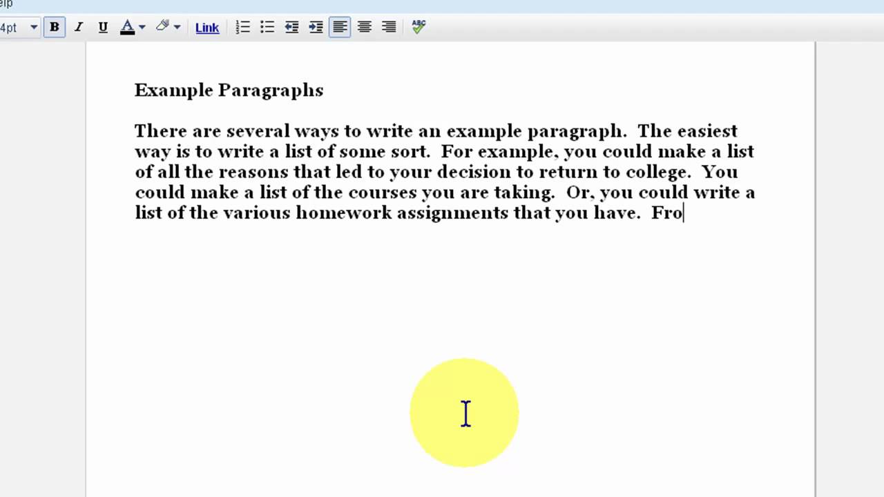 paragraph essay example