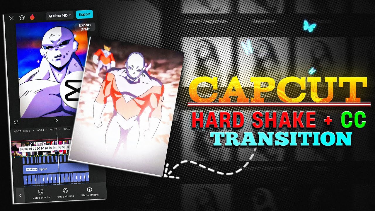 Capcut Hard Shake + CC || Hard Shake Transition Tutorial on Capcut ...