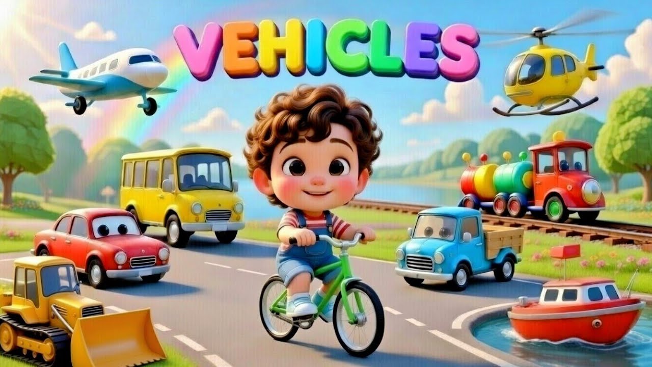 Vehicles Names for Kidsπ | Cars, Bus, Train & More | Fun & Easy to ...