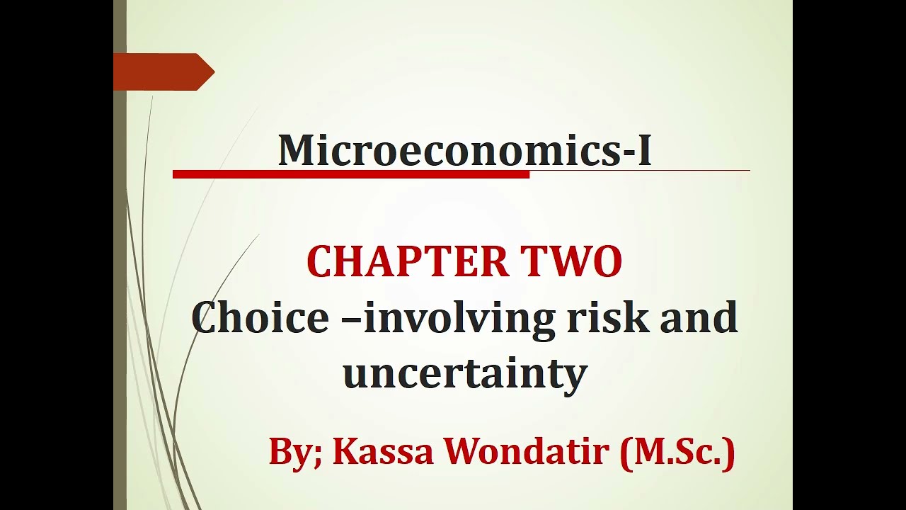 Microeconomics I Chapter 2  - Lesson 1