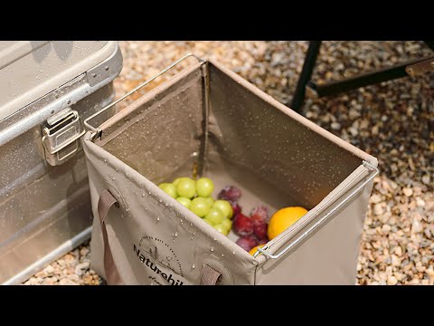 Складаний контейнер для води з ПВХ Naturehike CNH22SN002, 20 л (Green), видео 1