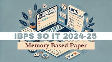 IBPS SO Mains (IT) 2024 Memory Based Paper 📄🔥 GATE Level Questions? 🤯 Must Watch for 2025 Aspirants