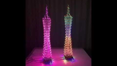Audio LED music  DIY DIY LED Audio Spectrum Style  Canton Tower Eiffel Tower  La Tour Eiffel