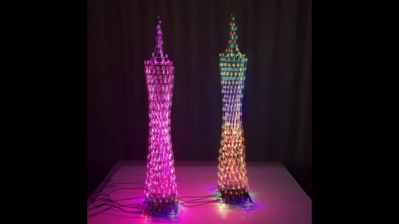 Audio LED music  DIY DIY LED Audio Spectrum Style  Canton Tower Eiffel Tower  La Tour Eiffel