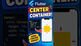 Flutter Center Widget Tutorial | Center Container in Flutter #Shorts