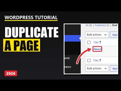 How to Duplicate a Page in WordPress (2026)