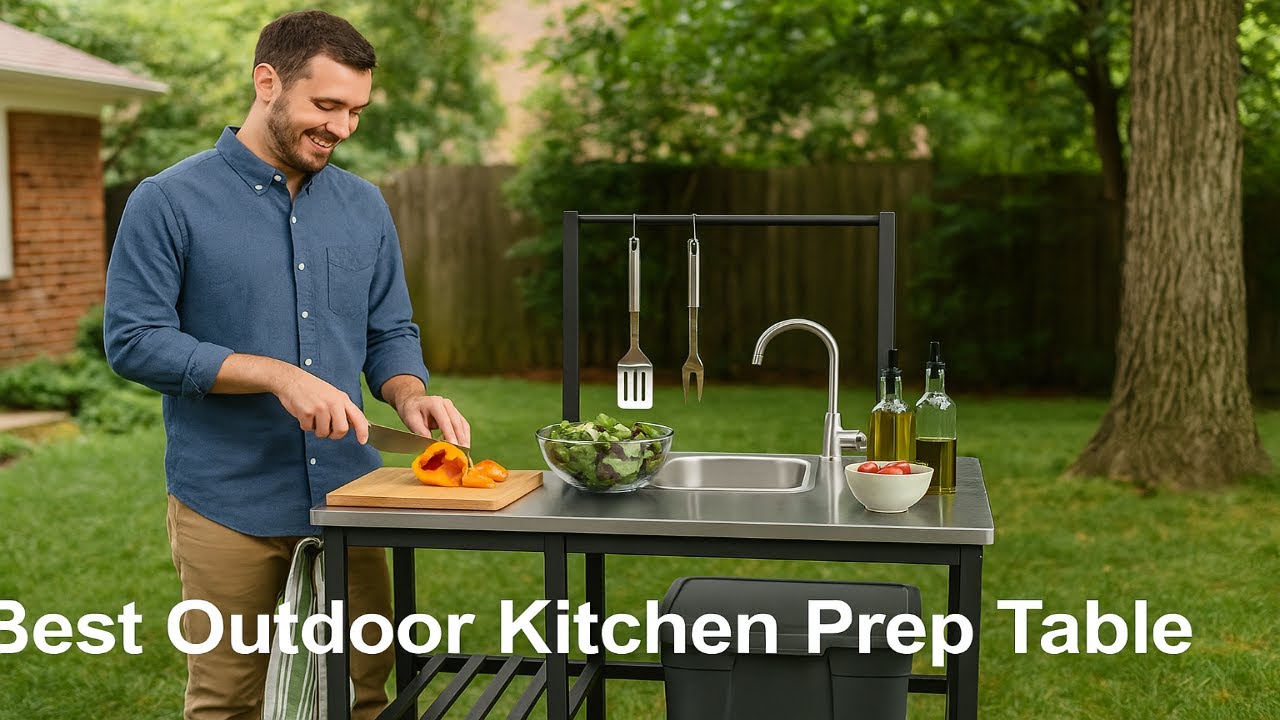 🔥 LEETOLLA Stainless Steel Outdoor Grill Cart with Wheels | Best Outdoor Kitchen Prep Table 🍖