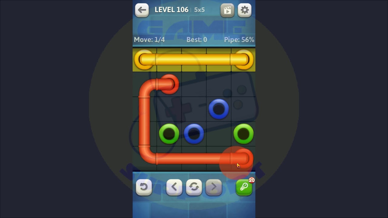 Pipe Art Line Puzzle Size 5 Mania from 101 to 110