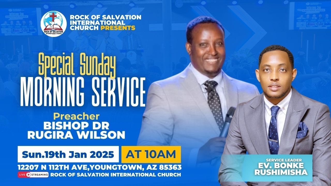 MORNING SERVICE OF 01/19/2025 WITH BISHO DR RUGIRA WILSON - YouTube
