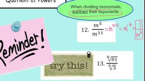 Section 7 6 Rational Exponents VIDEO
