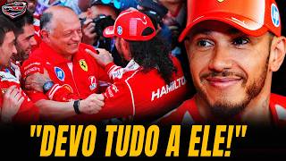 HAMILTON AGRADECE VASSEUR: "SEM ELE, NÃO ESTARIA NA FERRARI" | F1