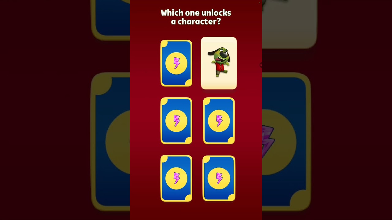 Talking tom gold run lucky cards are dropped surprised for cards