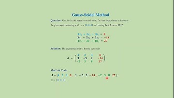 (7.2) Gauss-Seidel method: MatLab code + download link.