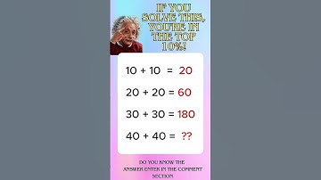 Mind-Blowing Math Puzzle! Can You Solve 40 + 40? 🤯 #iqtest