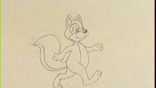 Cartoon Squirrel (Walk Cycle)