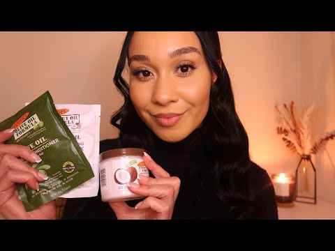 ASMR My Hair Care Favourites 🌿🤎 Show And Tell Whispers Tapping and Rambles