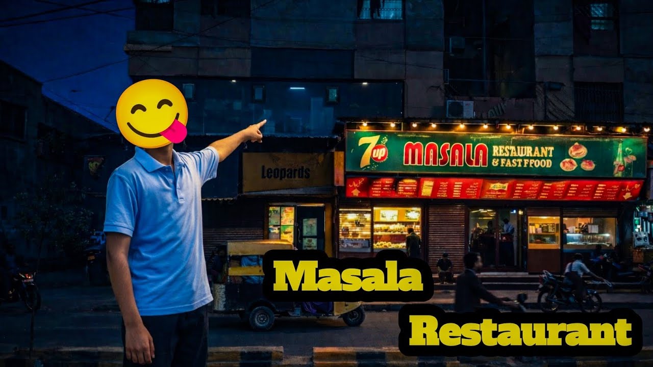 Best Street Food at Masala Restaurant | Night Food Vlog 🍔🌙