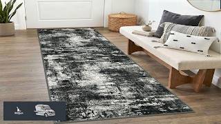 Abstract 2x6 Runner Rug Washable Runners for Hallway Rubber Backed Non Slip Kitchen