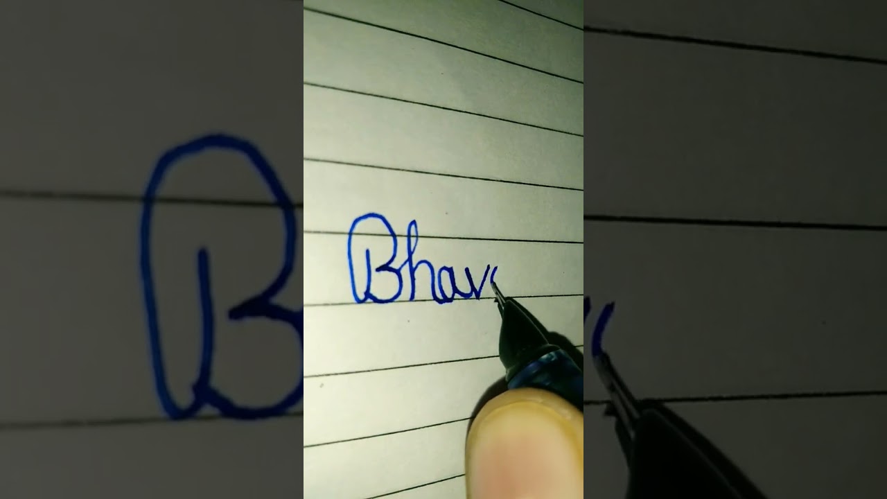 Bhavya spelling in beautiful writing 