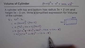Volume of Cylinder Polynomial Expressions