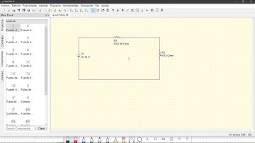 Simulación de un circuito de CD en serie | Simulación de un circuito en serie usando QUCS