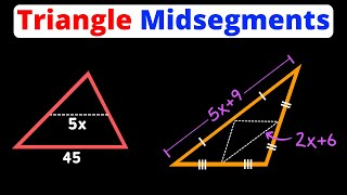 Find Lengths Using Triangle Midsegments | Geometry | Eat Pi