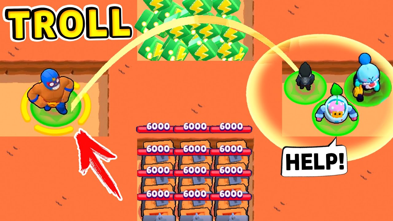 Эль Примо ТРОЛЛЬ vs НУБЫ !! Смешные Моменты Brawl Stars #68