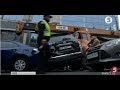 "Люди в паніці вибігали з автівок": Масштабна автотроща у Києві - автокран протаранив 18 машин