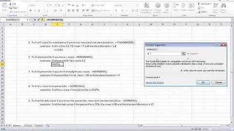 Module 11 How to find Normal Values using Excel