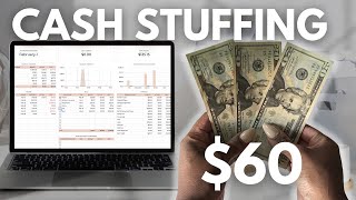 budgeting my first paycheck in February 💸 + how i make every penny count | cash stuffing $60 💵