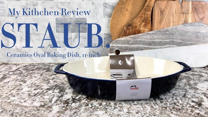 3 Pc Dark Blue Mixed Baking Dish Set Overview, Ceramic