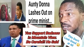 Andrew Holness Diss Aunty Donna for Bashing The Government of Jamaica 😮