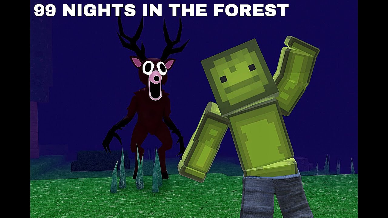 POOPY PLAYS ROBLOX 99 NIGHTS IN THE FOREST | MELON PLAYGROUND