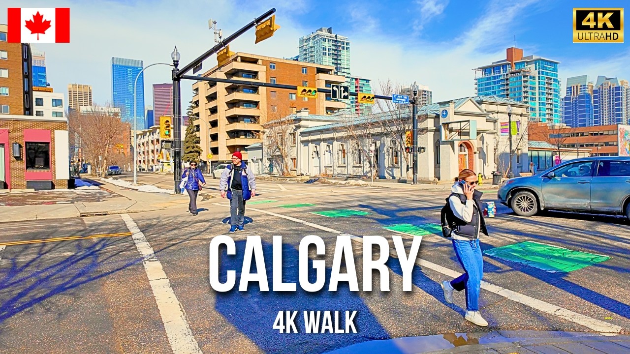 Exploring Calgary’s Famous 17th Ave 🇨🇦 | Downtown 4K Walking Tour
