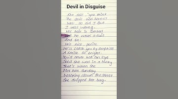 Thumbnail of Devil In Disguise ~Marino song(lyrics)#devilindisguise #spotify #trendingsong #bollywoodsongs