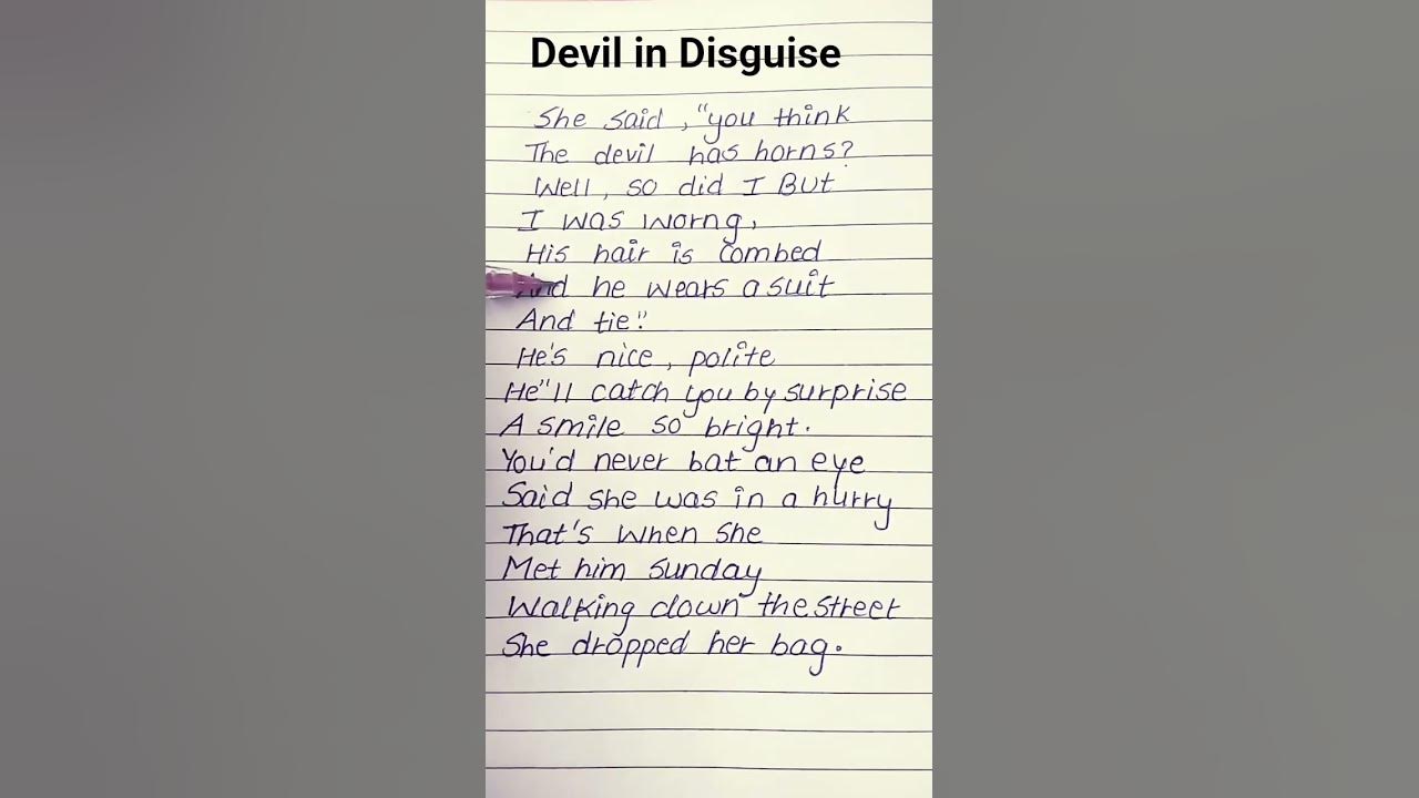 Devil In Disguise ~Marino song(lyrics)#devilindisguise #spotify #trendingsong #bollywoodsongs