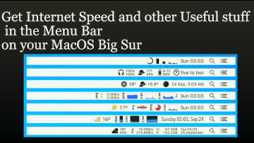 MacOS - Get Network Speed and other Activity Monitor icon on your Menu Bar 2021