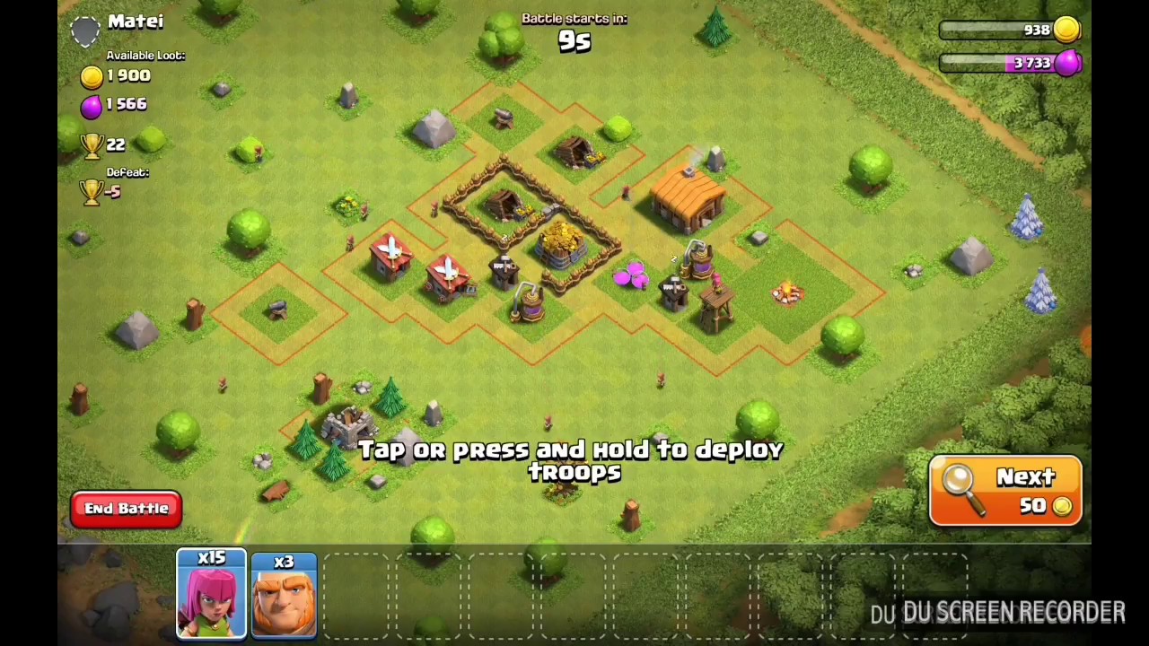 Beginner's Guide to CoC, TH2 Giarch Attacks, Checking for CC troops in Village before Attack
