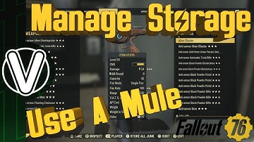 Fallout 76 | How To Use Mules For Storage *SOLO* (Fallout 76 Guide)